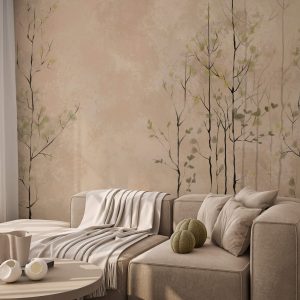 Papier peint Groupe d’arbres avec des feuilles