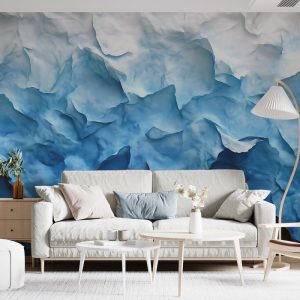 Papier peint Des montagnes de textures aux teintes glacées