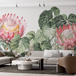Papier peint Beauté florale dans des tons doux
